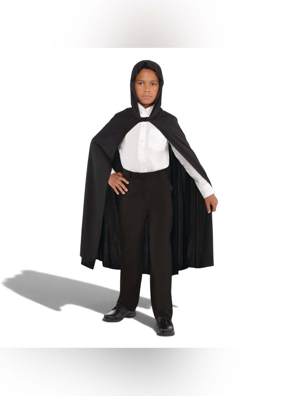 Black Hooded Cape for Child Halloween Costume Accessory